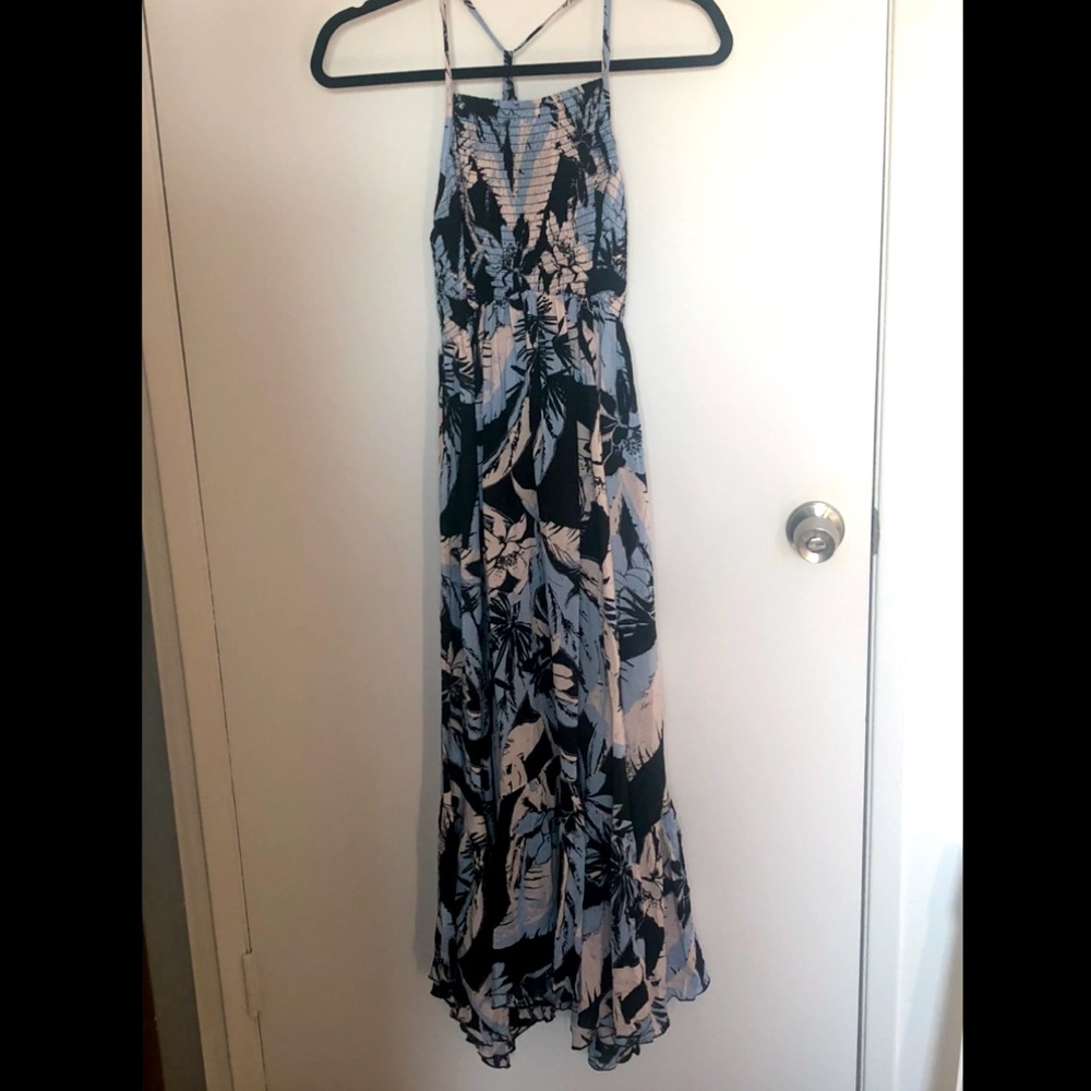 Free People black floral maxi dress